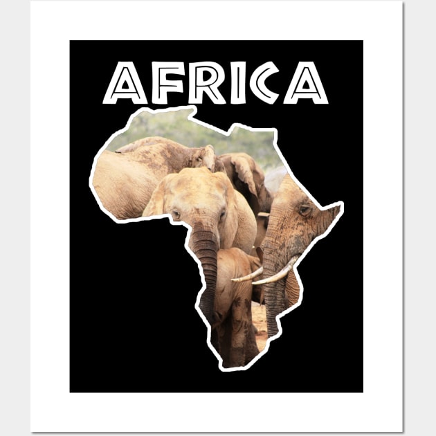 African Wildlife Continent Elephant Bodyguard Wall Art by PathblazerStudios